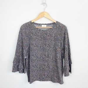 Anthropologie t.l.a. Leopard Print 3/4 Top